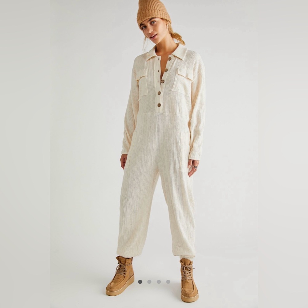 Free People Calico One-Piece Lightweight Jumpsuit